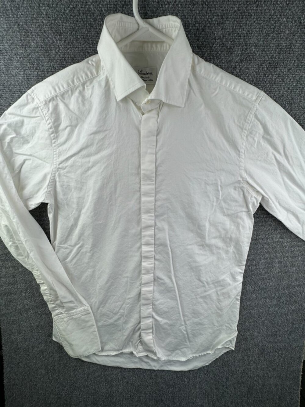 Stenstroms Button Up Shirt Adult Long Sleeve Cotton French Cuff White 15.75 (40)